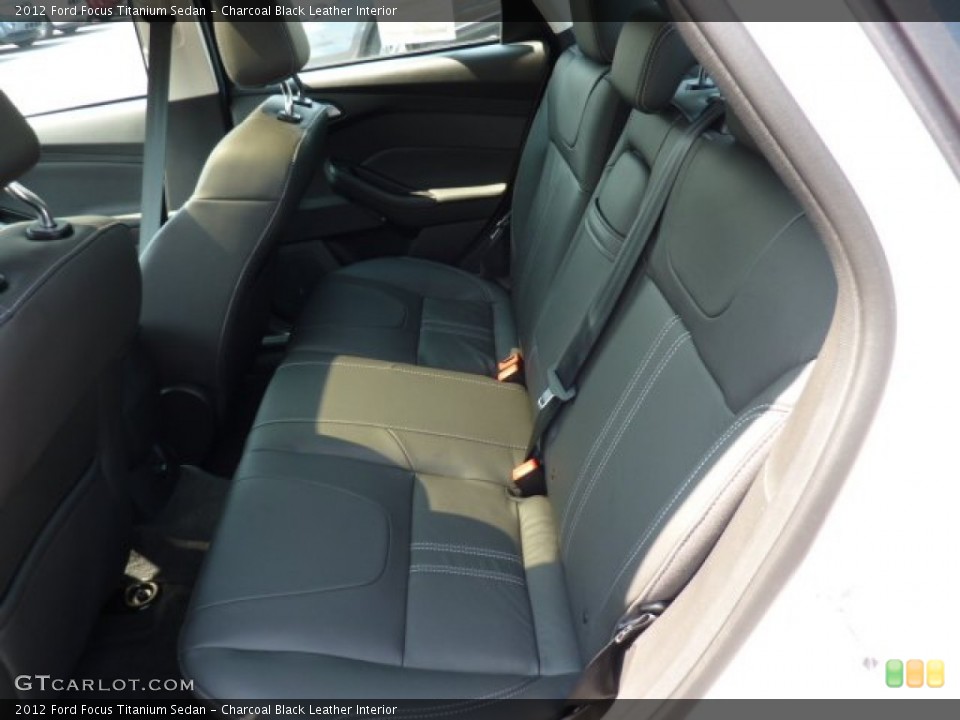 Charcoal Black Leather Interior Photo for the 2012 Ford Focus Titanium Sedan #50014180