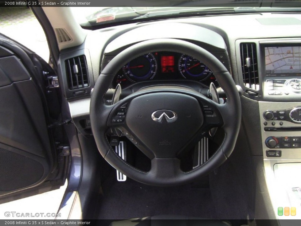 Graphite Interior Steering Wheel for the 2008 Infiniti G 35 x S Sedan #50014423