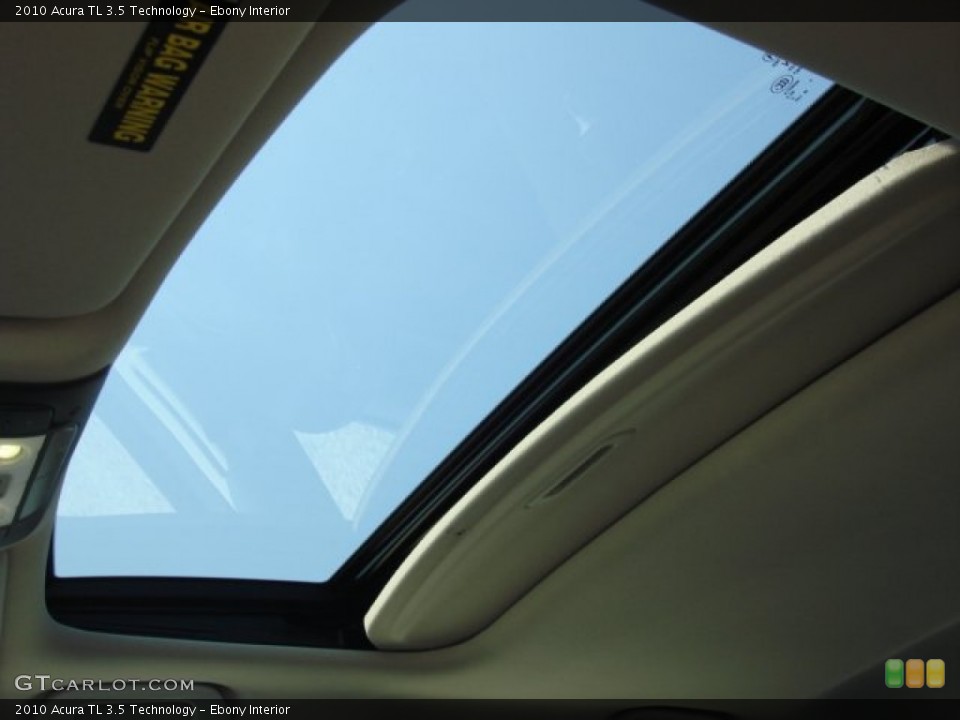 Ebony Interior Sunroof for the 2010 Acura TL 3.5 Technology #50014825