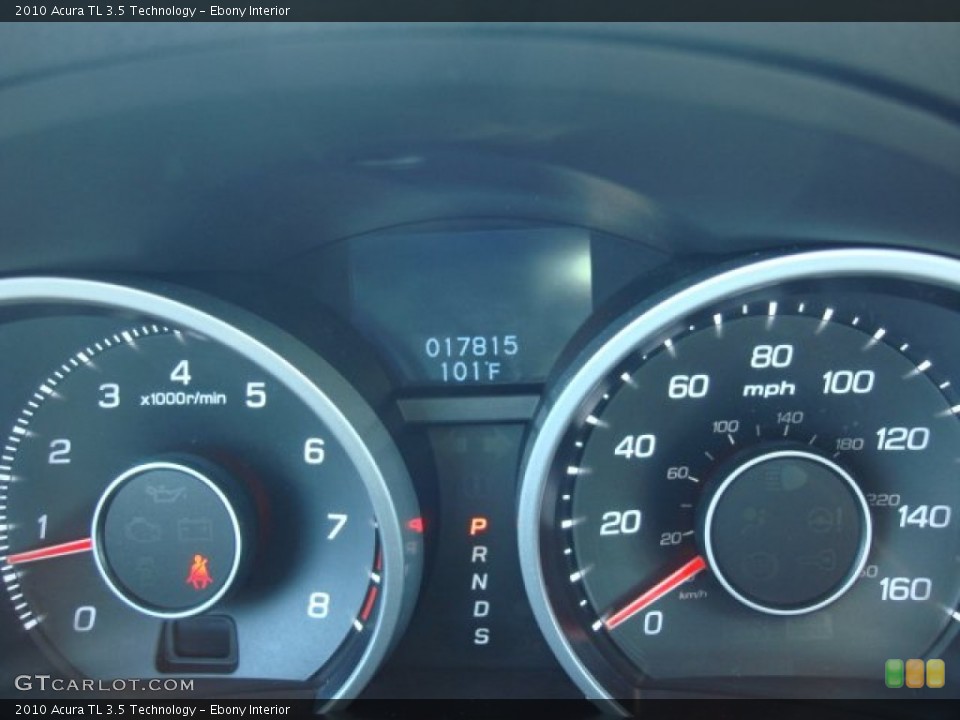Ebony Interior Gauges for the 2010 Acura TL 3.5 Technology #50014933