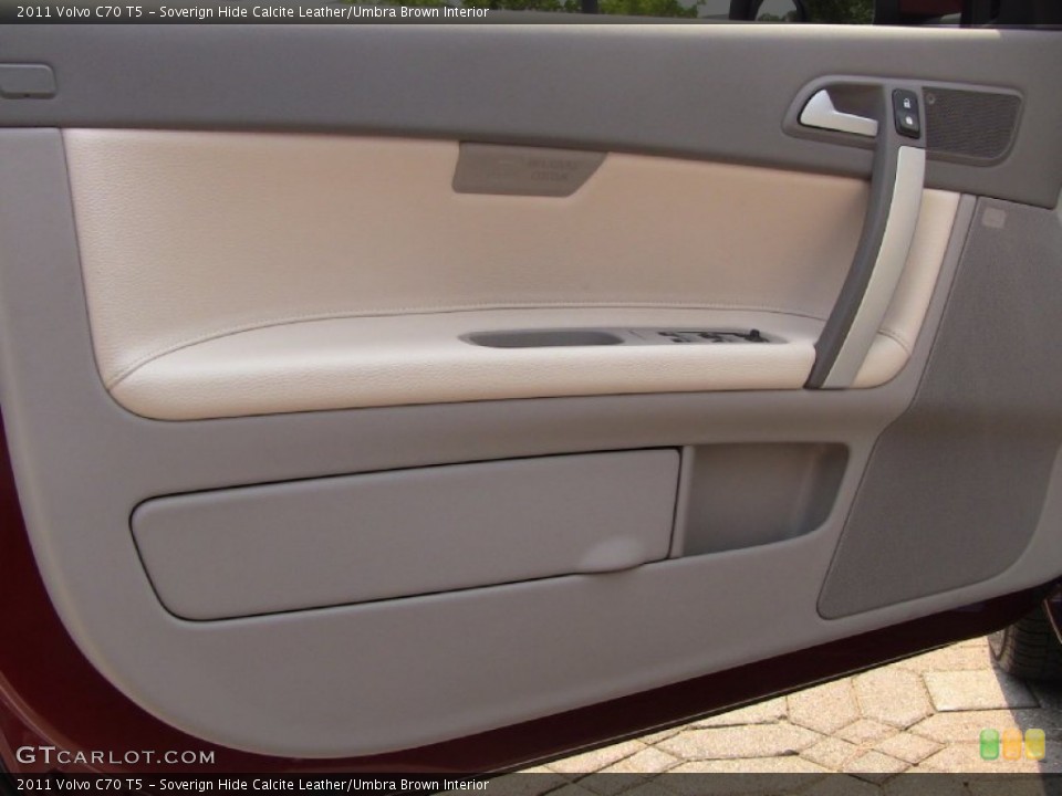 Soverign Hide Calcite Leather/Umbra Brown Interior Door Panel for the 2011 Volvo C70 T5 #50015578