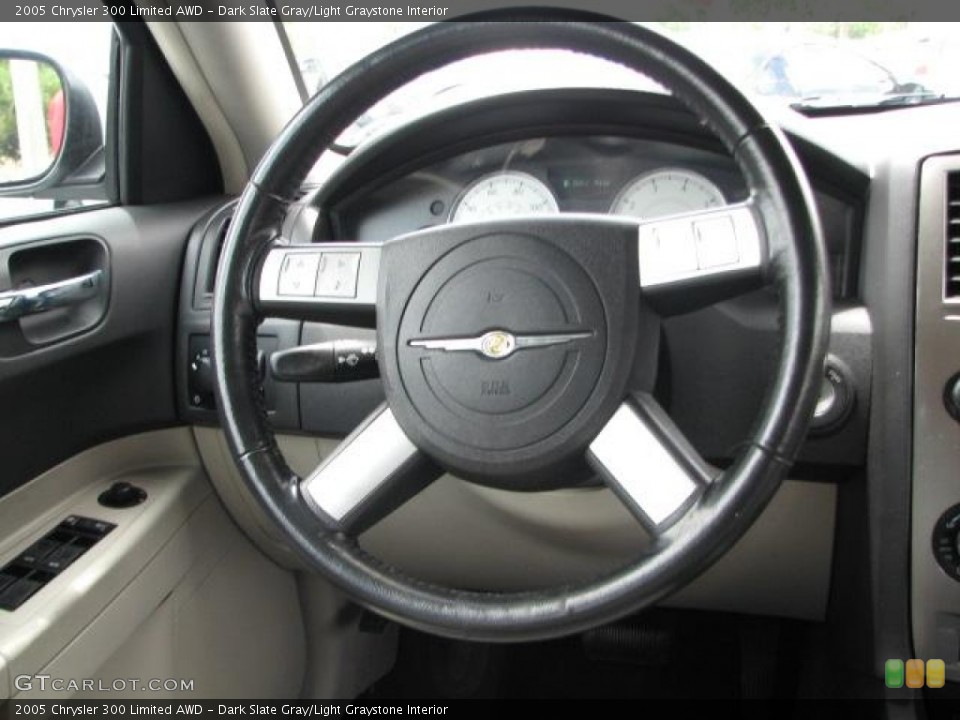 Dark Slate Gray/Light Graystone Interior Steering Wheel for the 2005 Chrysler 300 Limited AWD #50016724