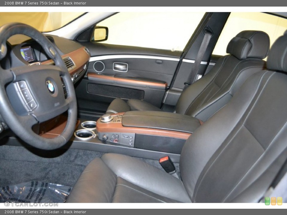 Black Interior Photo for the 2008 BMW 7 Series 750i Sedan #50020981