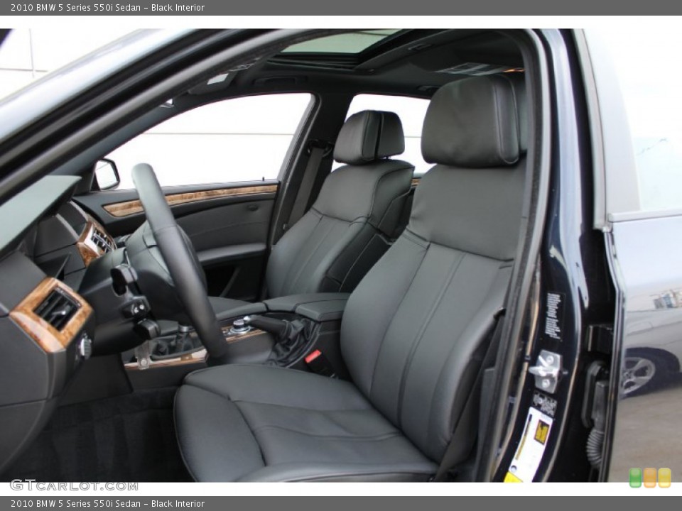 Black Interior Photo for the 2010 BMW 5 Series 550i Sedan #50022841