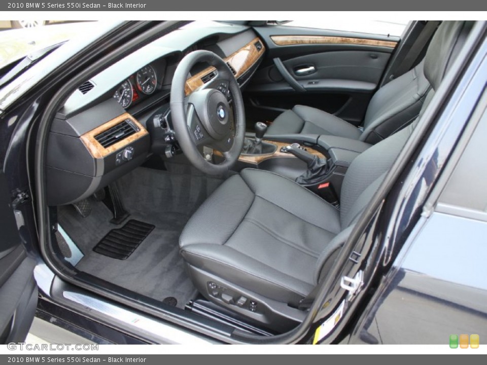 Black Interior Photo for the 2010 BMW 5 Series 550i Sedan #50022856