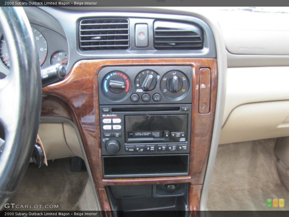 Beige Interior Controls for the 2000 Subaru Outback Limited Wagon #50023249