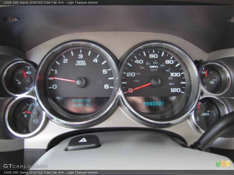 Light Titanium Interior Gauges for the 2008 GMC Sierra 1500 SLE Crew Cab 4x4 #50023660