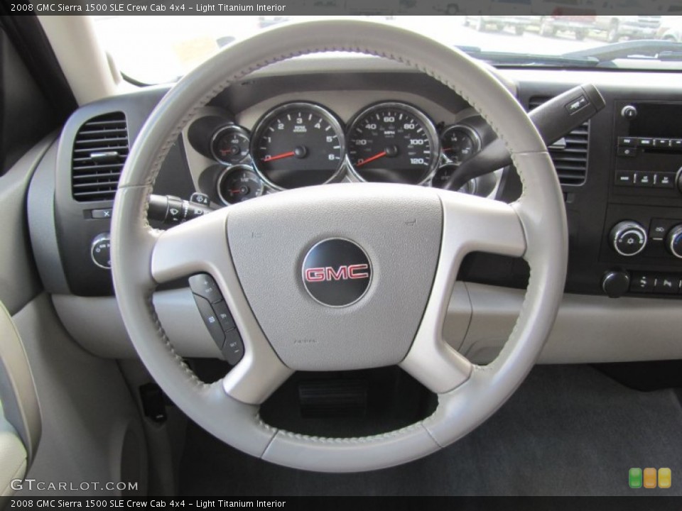Light Titanium Interior Steering Wheel for the 2008 GMC Sierra 1500 SLE Crew Cab 4x4 #50023681