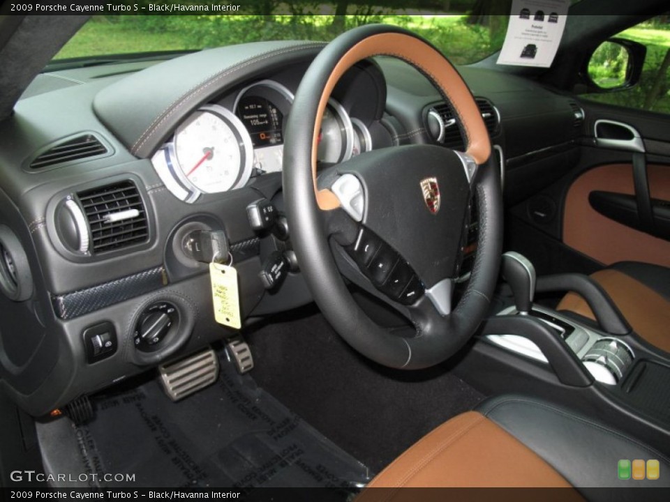 Black/Havanna Interior Steering Wheel for the 2009 Porsche Cayenne Turbo S #50026405