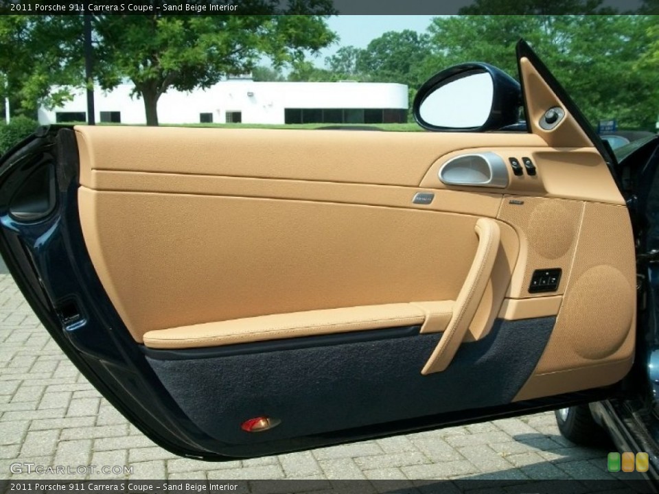 Sand Beige Interior Door Panel for the 2011 Porsche 911 Carrera S Coupe #50030929