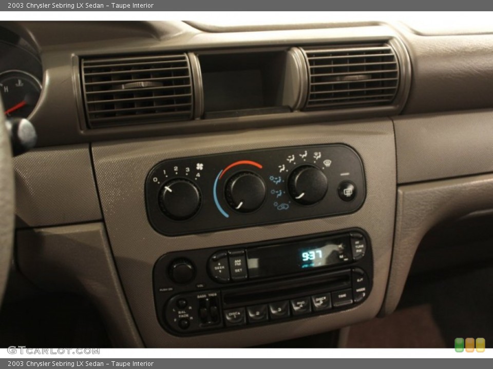 Taupe Interior Controls for the 2003 Chrysler Sebring LX Sedan #50033624