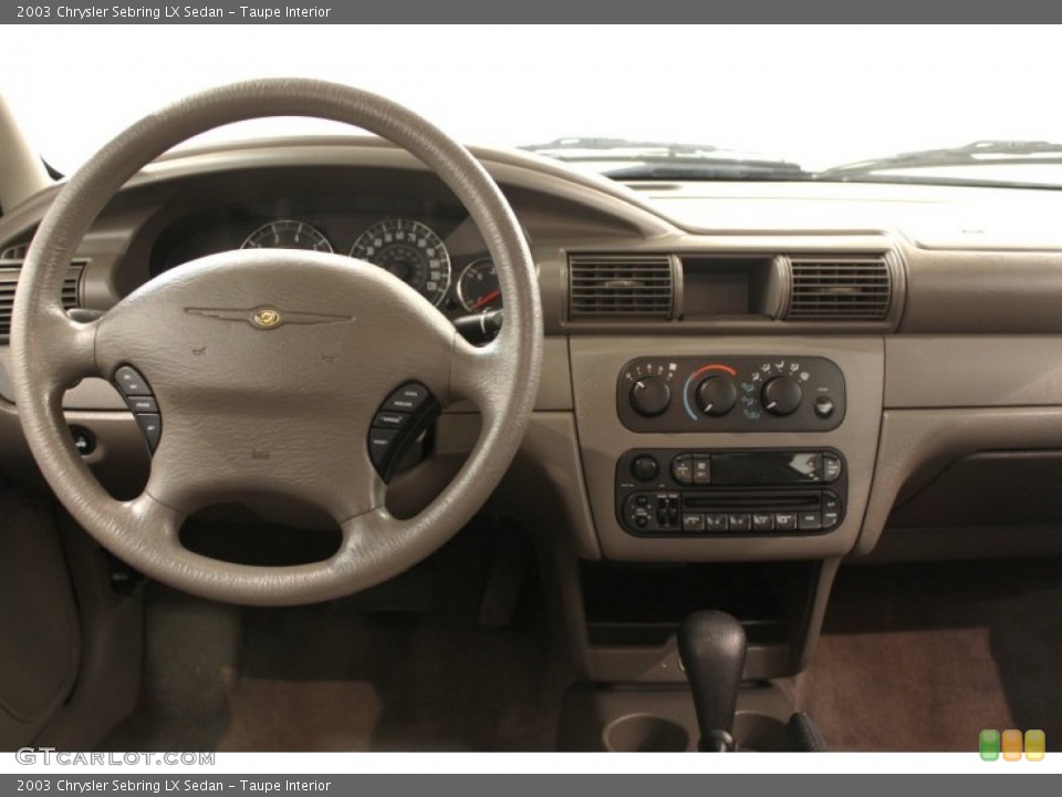 Taupe Interior Dashboard for the 2003 Chrysler Sebring LX Sedan #50033666