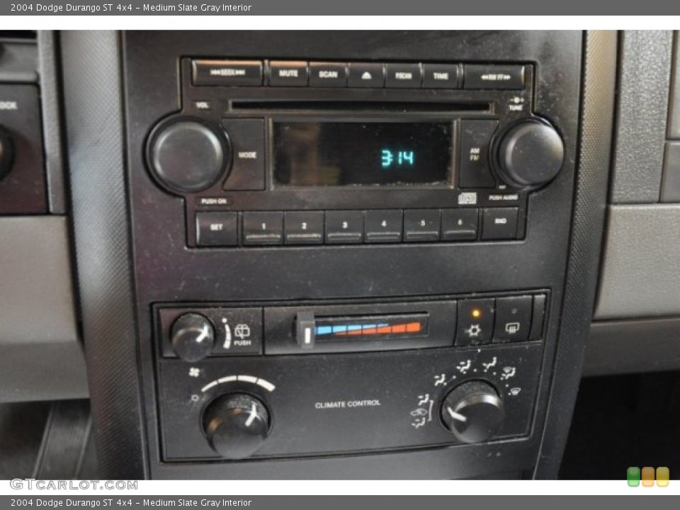 Medium Slate Gray Interior Controls for the 2004 Dodge Durango ST 4x4 #50038242