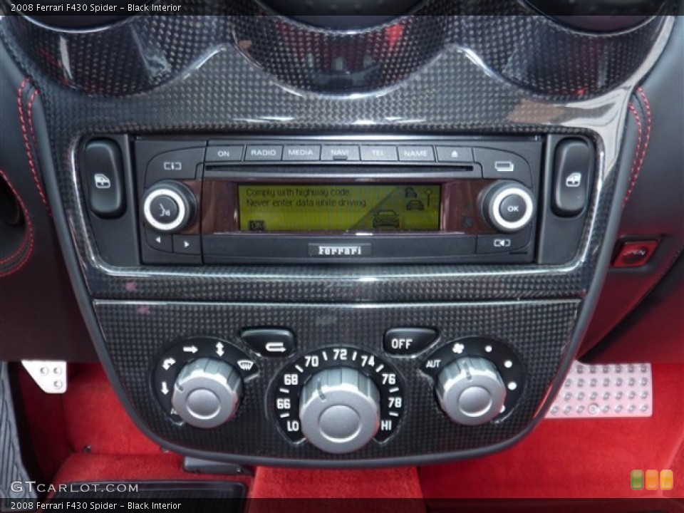 Black Interior Controls for the 2008 Ferrari F430 Spider #50038257