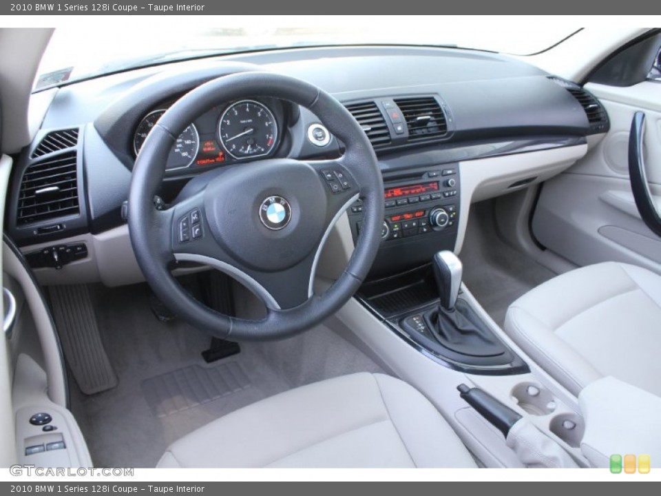 Taupe Interior Prime Interior for the 2010 BMW 1 Series 128i Coupe #50038434