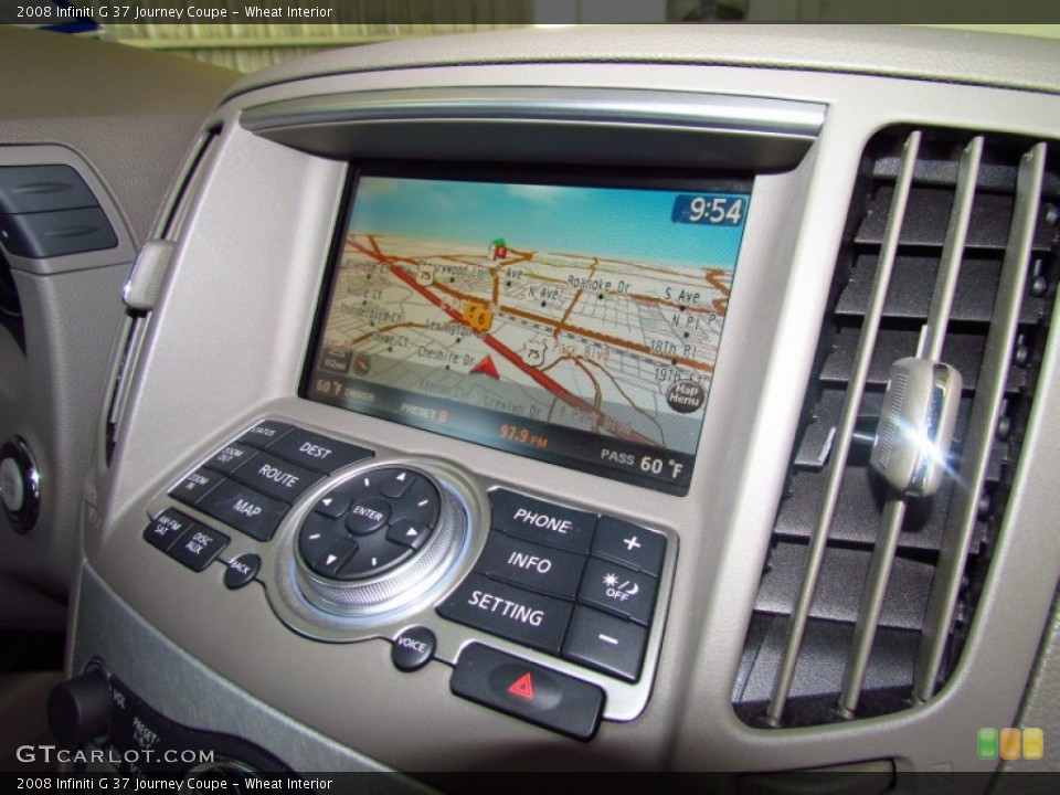 Wheat Interior Navigation for the 2008 Infiniti G 37 Journey Coupe #50044104