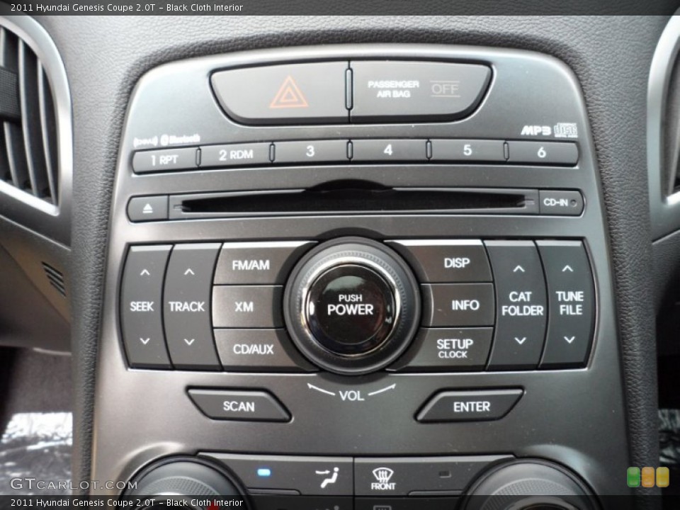 Black Cloth Interior Controls for the 2011 Hyundai Genesis Coupe 2.0T #50044110