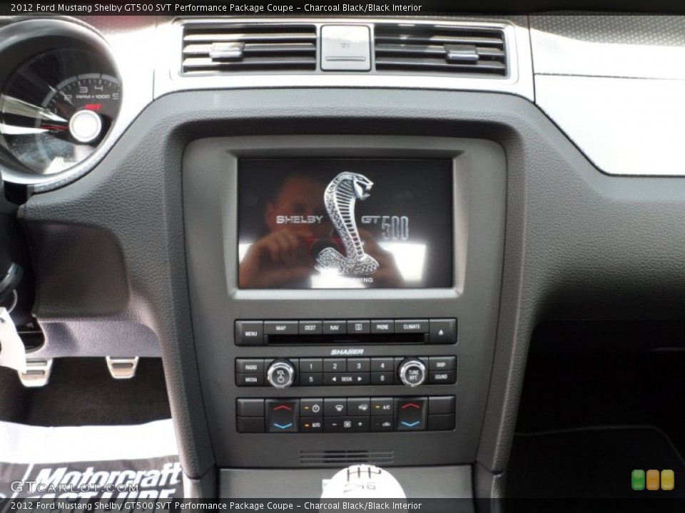 Charcoal Black/Black Interior Controls for the 2012 Ford Mustang Shelby GT500 SVT Performance Package Coupe #50044626