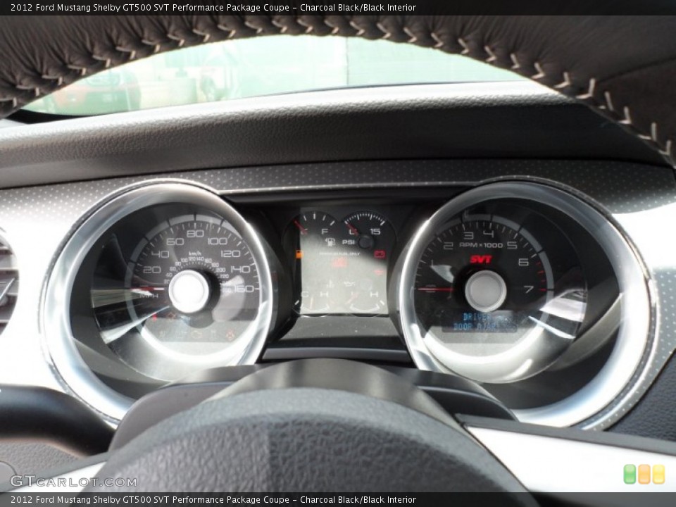 Charcoal Black/Black Interior Gauges for the 2012 Ford Mustang Shelby GT500 SVT Performance Package Coupe #50044740