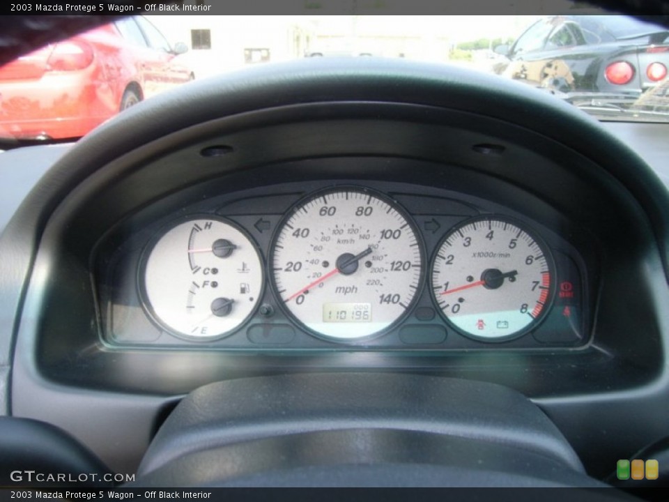 Off Black Interior Gauges for the 2003 Mazda Protege 5 Wagon #50046210