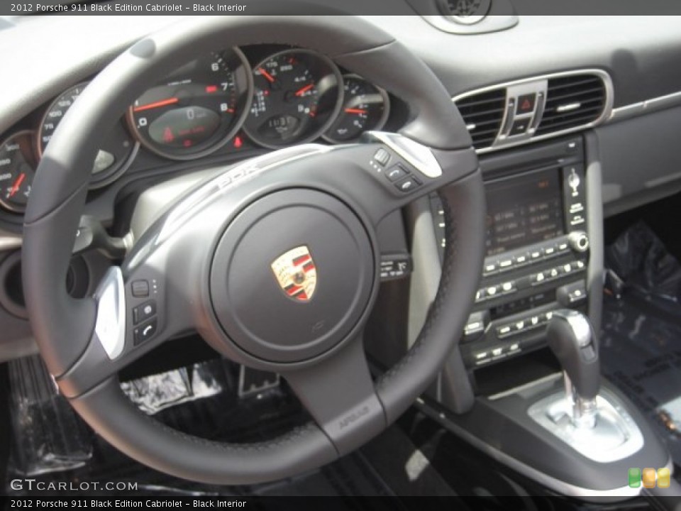 Black Interior Steering Wheel for the 2012 Porsche 911 Black Edition Cabriolet #50047083