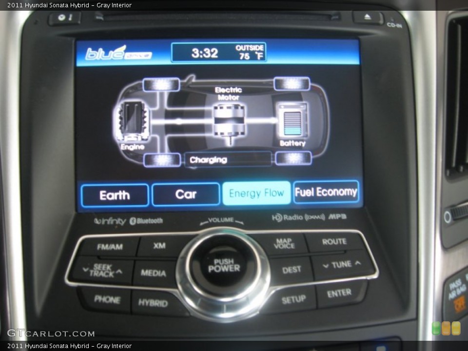 Gray Interior Controls for the 2011 Hyundai Sonata Hybrid #50048694