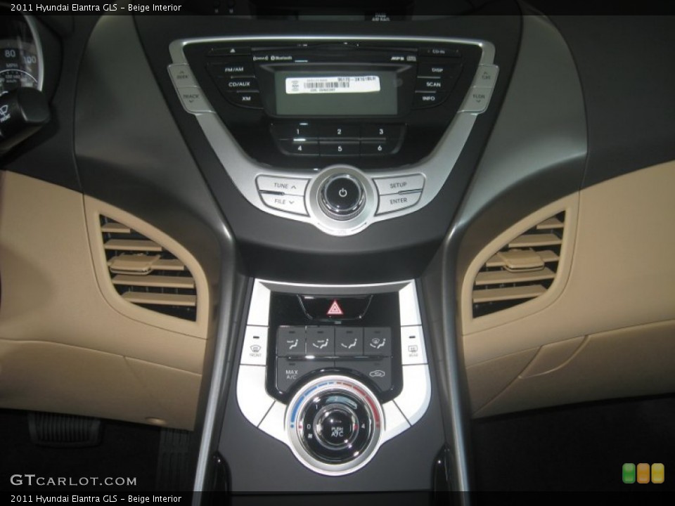 Beige Interior Controls for the 2011 Hyundai Elantra GLS #50049093