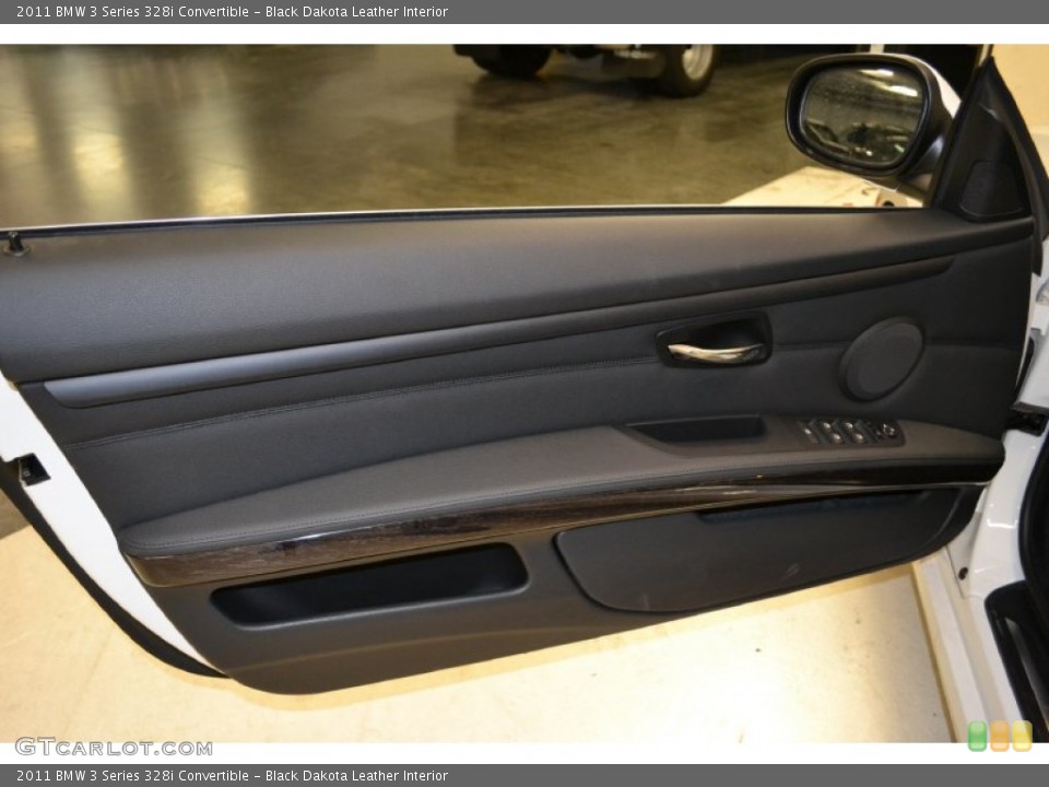 Black Dakota Leather Interior Door Panel for the 2011 BMW 3 Series 328i Convertible #50052771