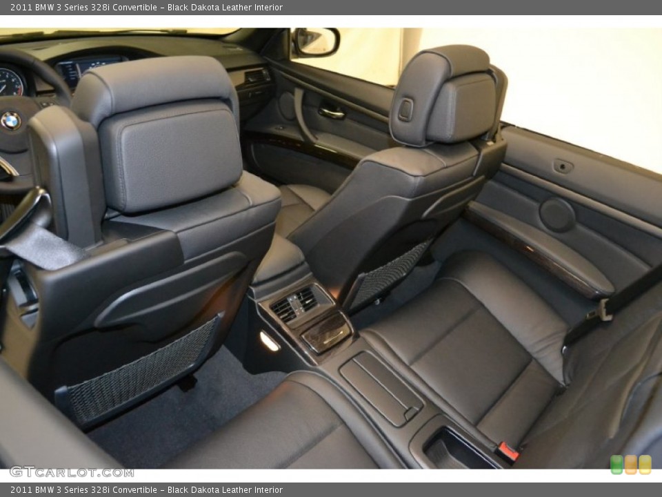 Black Dakota Leather Interior Photo for the 2011 BMW 3 Series 328i Convertible #50052789