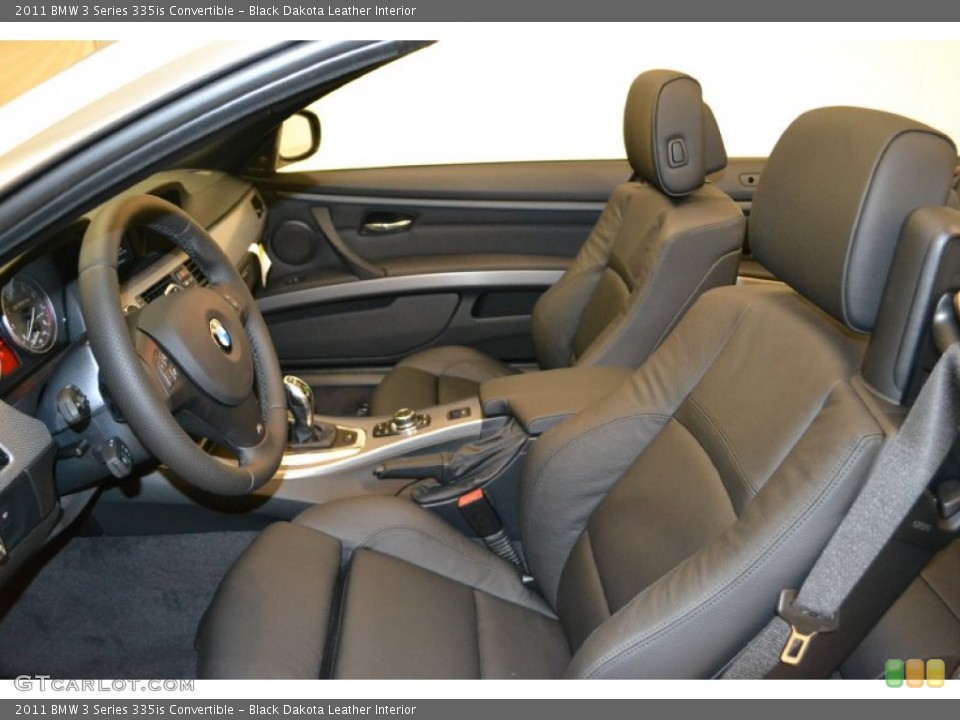 Black Dakota Leather Interior Photo for the 2011 BMW 3 Series 335is Convertible #50053054