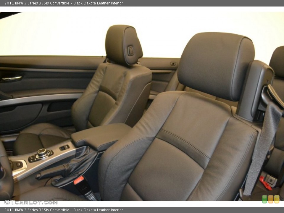 Black Dakota Leather Interior Photo for the 2011 BMW 3 Series 335is Convertible #50053069
