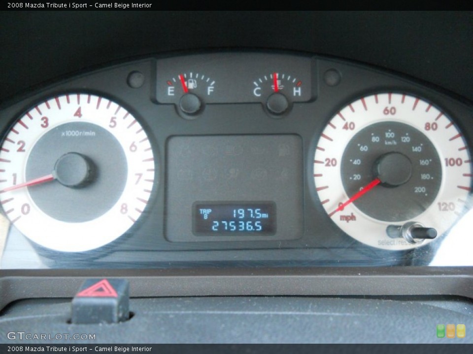 Camel Beige Interior Gauges for the 2008 Mazda Tribute i Sport #50053222