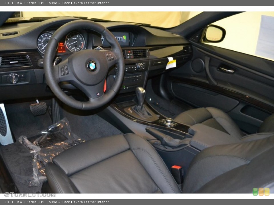 Black Dakota Leather Interior Photo for the 2011 BMW 3 Series 335i Coupe #50053681