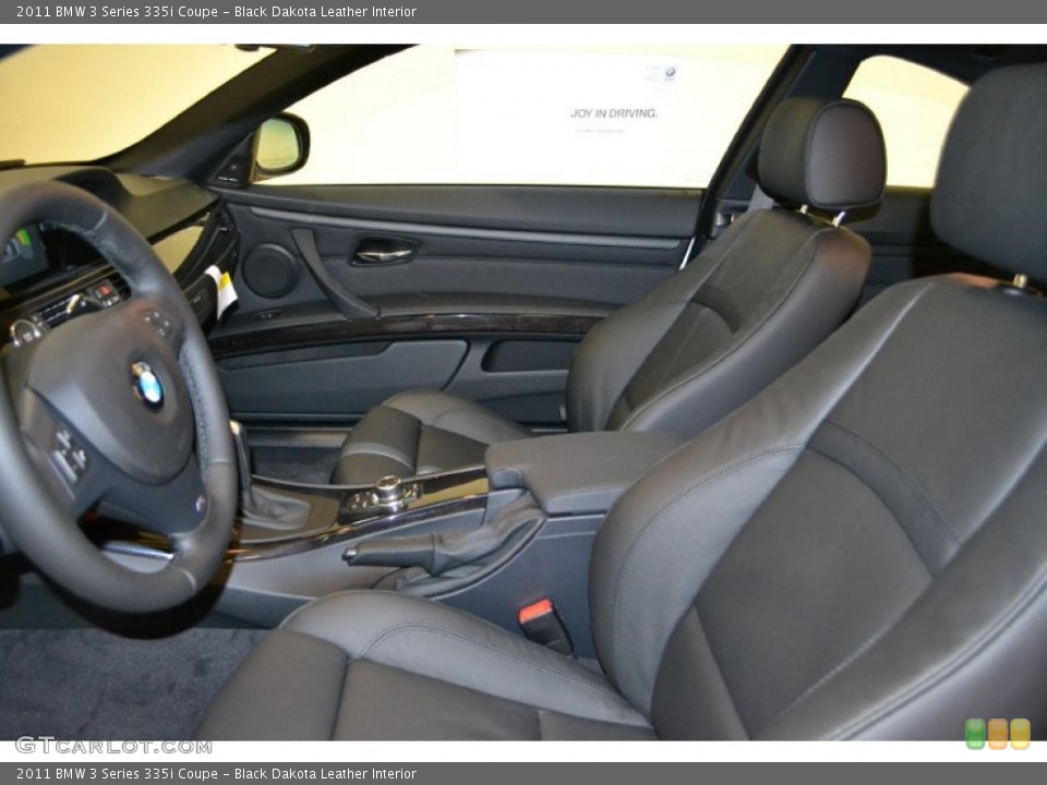 Black Dakota Leather Interior Photo for the 2011 BMW 3 Series 335i Coupe #50053696
