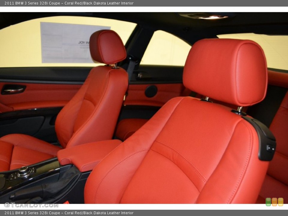 Coral Red/Black Dakota Leather Interior Photo for the 2011 BMW 3 Series 328i Coupe #50054716