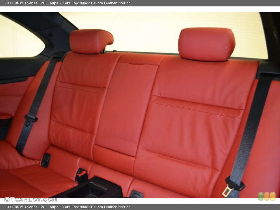Coral Red/Black Dakota Leather Interior Photo for the 2011 BMW 3 Series 328i Coupe #50054743