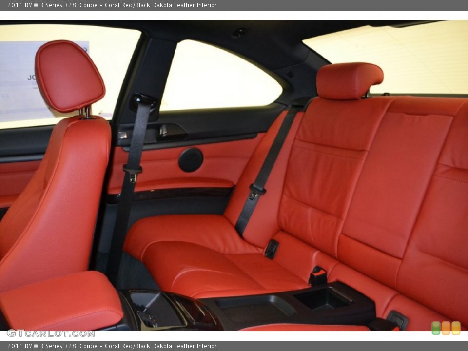 Coral Red/Black Dakota Leather Interior Photo for the 2011 BMW 3 Series 328i Coupe #50054758
