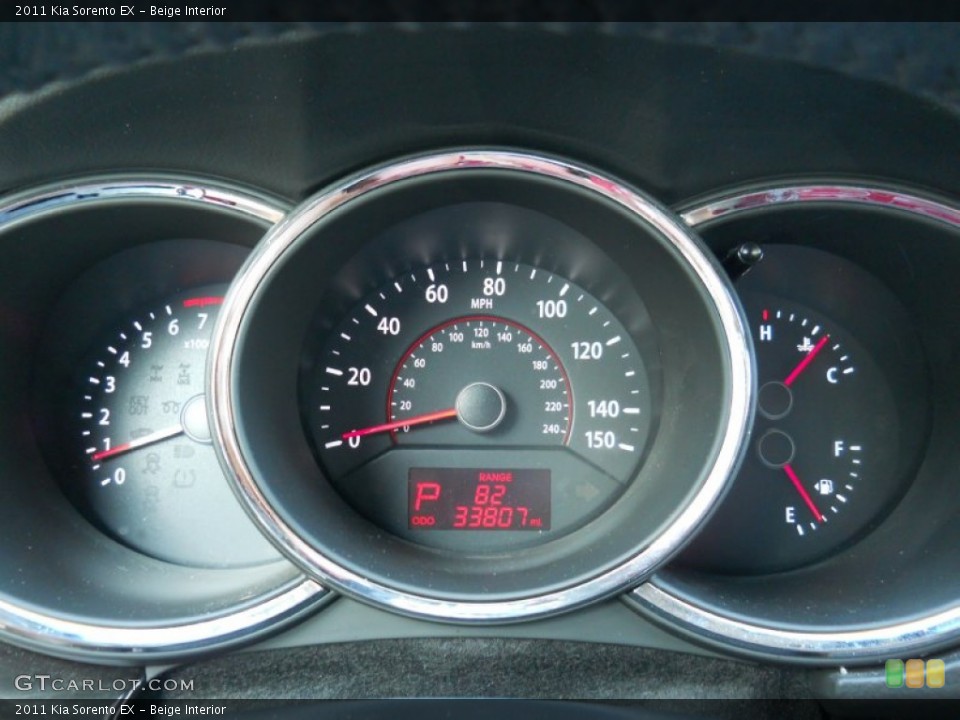 Beige Interior Gauges for the 2011 Kia Sorento EX #50055331
