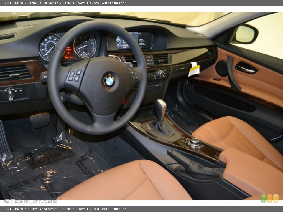 Saddle Brown Dakota Leather Interior Photo for the 2011 BMW 3 Series 328i Sedan #50056309