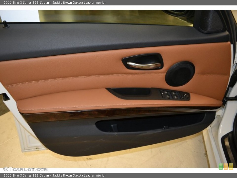 Saddle Brown Dakota Leather Interior Door Panel for the 2011 BMW 3 Series 328i Sedan #50056360