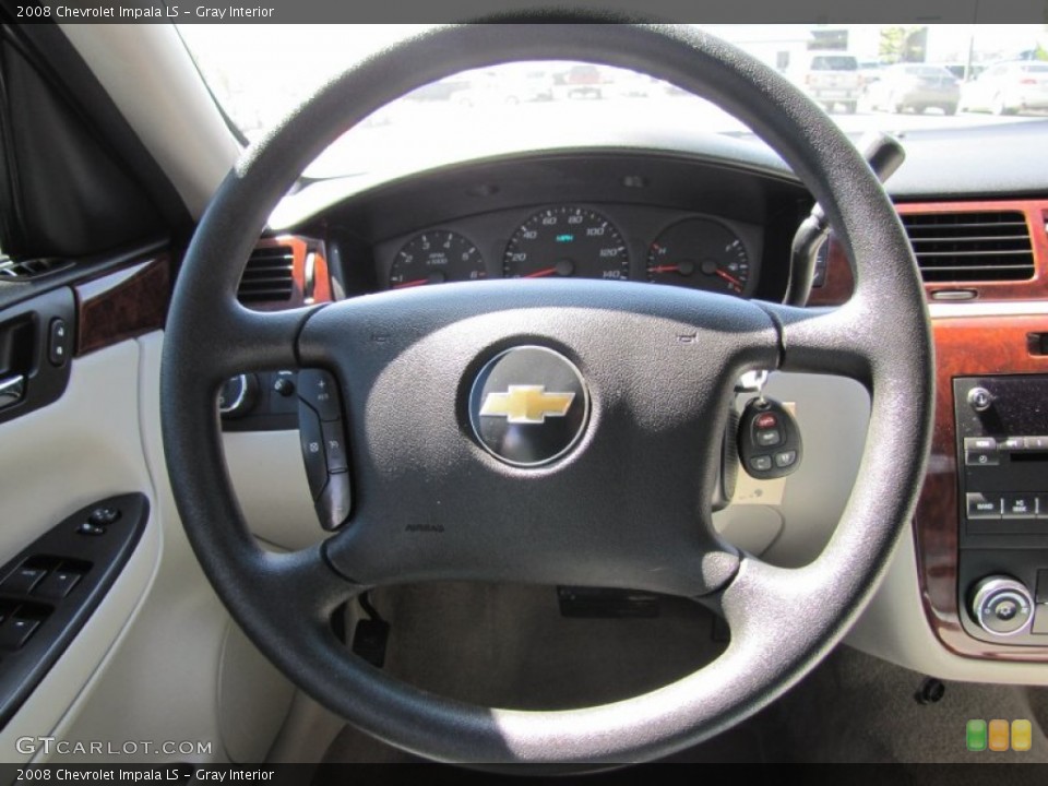 Gray Interior Steering Wheel for the 2008 Chevrolet Impala LS #50057791