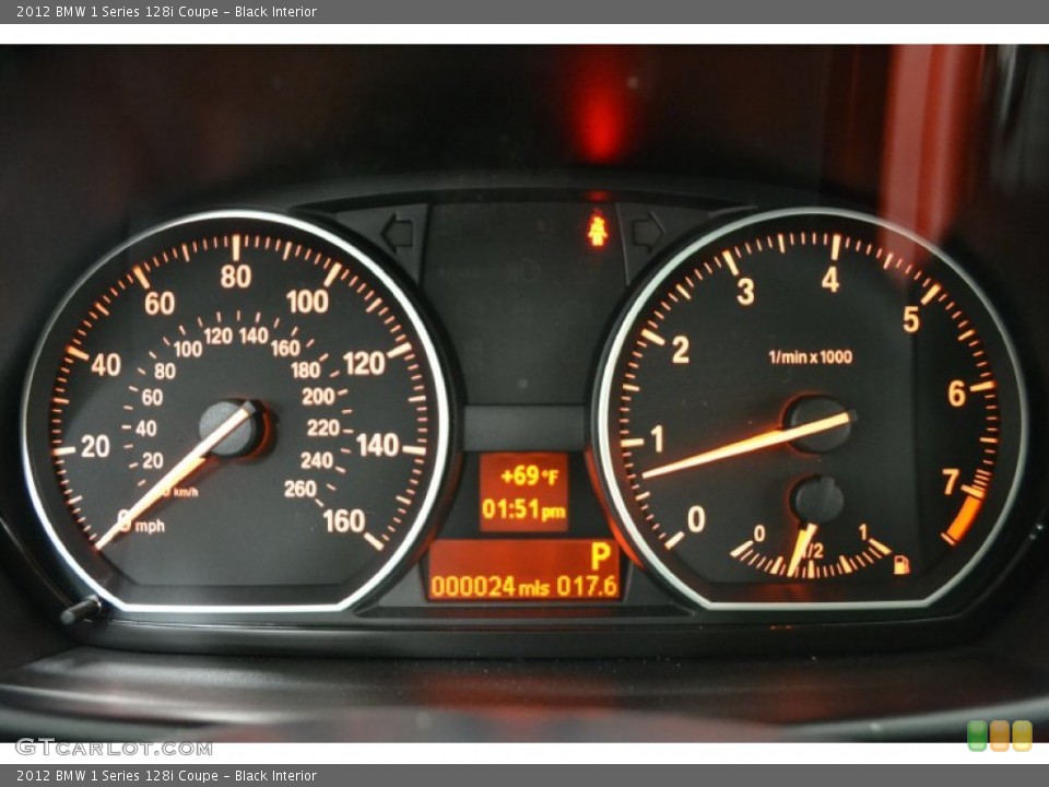 Black Interior Gauges for the 2012 BMW 1 Series 128i Coupe #50058439