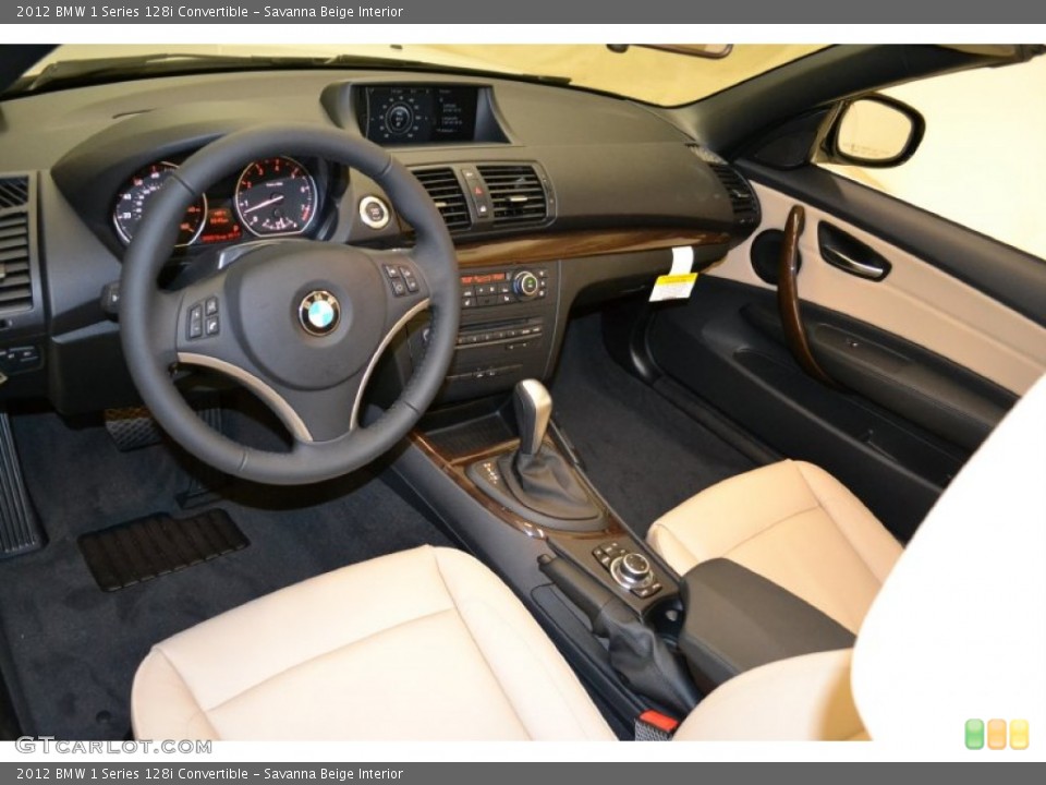 Savanna Beige Interior Photo for the 2012 BMW 1 Series 128i Convertible #50058643