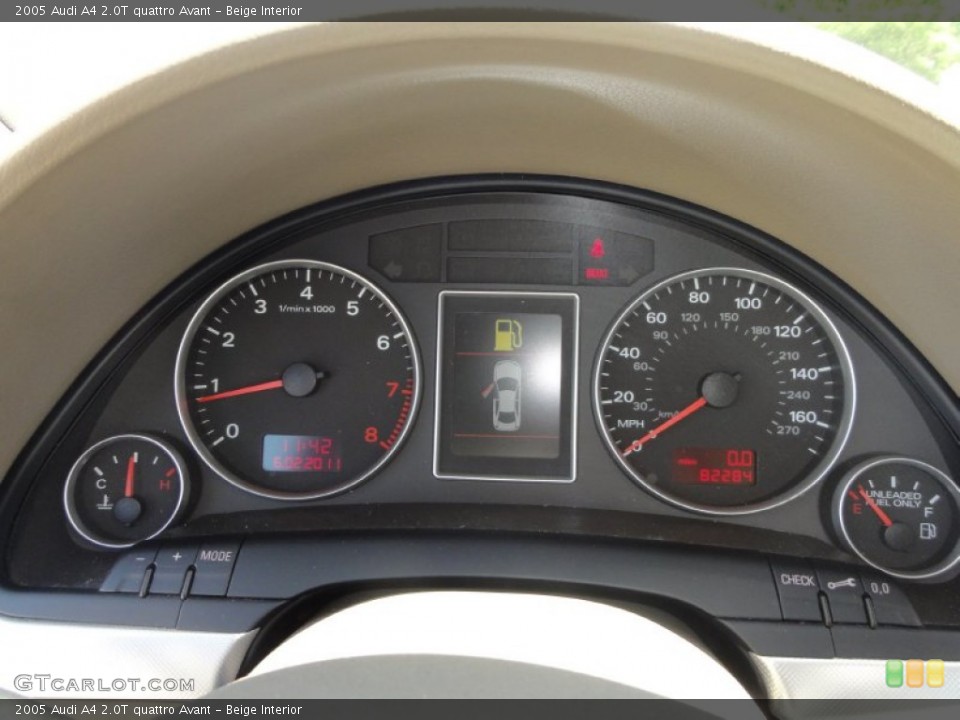 Beige Interior Gauges for the 2005 Audi A4 2.0T quattro Avant #50063104