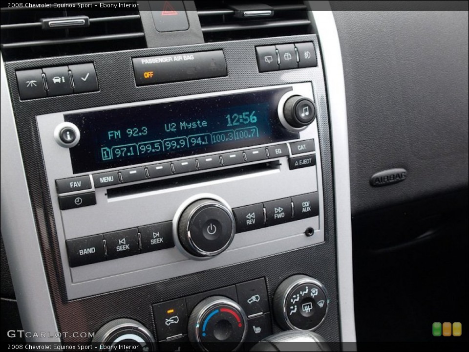 Ebony Interior Controls for the 2008 Chevrolet Equinox Sport #50065099
