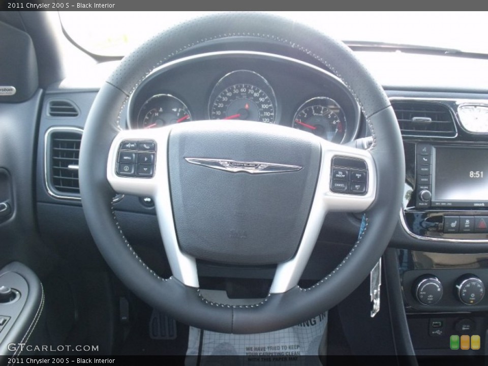 Black Interior Steering Wheel for the 2011 Chrysler 200 S #50065219