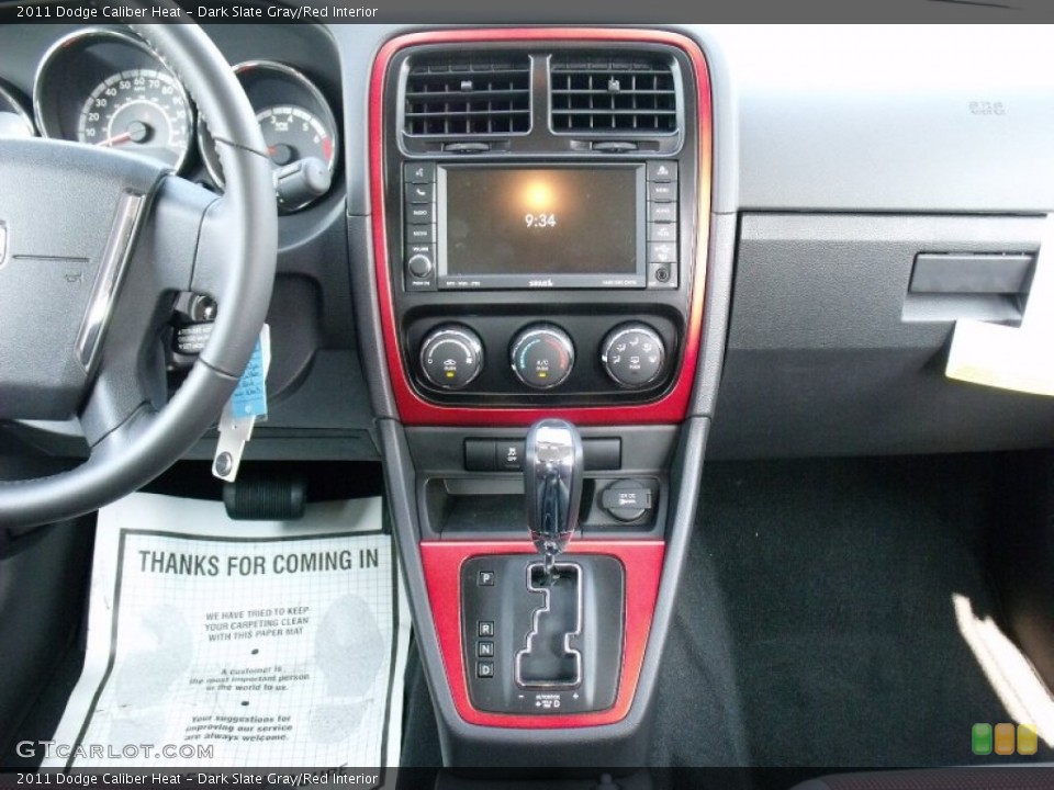 Dark Slate Gray/Red Interior Controls for the 2011 Dodge Caliber Heat #50065612