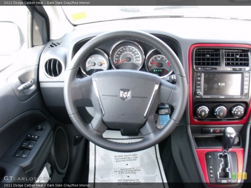 Dark Slate Gray/Red Interior Steering Wheel for the 2011 Dodge Caliber Heat #50065627