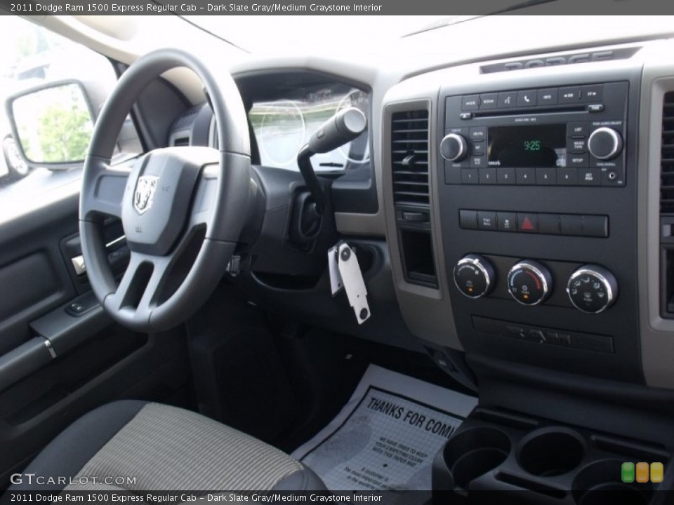 Dark Slate Gray/Medium Graystone Interior Dashboard for the 2011 Dodge Ram 1500 Express Regular Cab #50066611