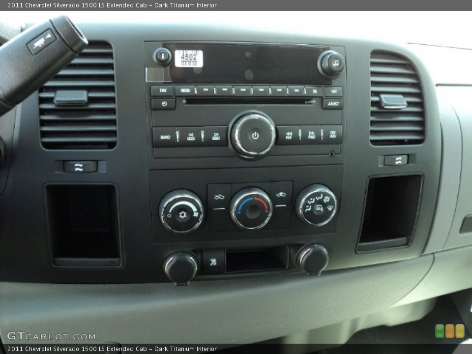 Dark Titanium Interior Controls for the 2011 Chevrolet Silverado 1500 LS Extended Cab #50067016